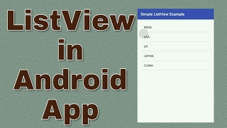 Android ListView Tutorial for beginners