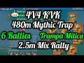 Lords Mobile. 480m Mythic Trap. 4V4 KVK. 2.5M Mix Rally. 6 Rallies. Kvk Highlights. Lords Mobile ESP