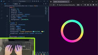 Creating Glowing Gradient Loader Ring Animation Effects with HTML and CSS | CSS Animation Tutorial