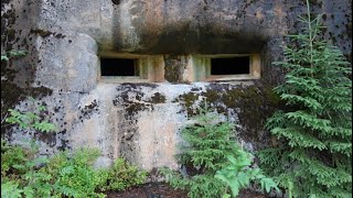 En Befästning en Militär Skans med ett Ksp-värn i Berget - Military Bunker from WW2 era