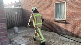 Brandweer voorkomt gaswolk na lek gasfles in Drentse Hoogeveen
