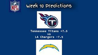 NFL Week 10 Predictions