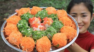 Crispy Taro Balls Recipe - Taro cooking - cooking by countryside life TV.