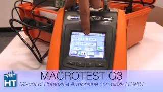 Strumento Multifunzione per la sicurezza elettrica CEI 64-8 MACROTEST G3. HT Instruments