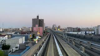 [4K前面展望] 日暮里・舎人ライナー 見沼代親水公園～日暮里 Nippori Toneri Liner, Tokyo