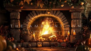 Festive Fireplace Ambience | 10 Hours of Cozy Ambient Fireplace Sounds | Harvest Seasonal Fireplace