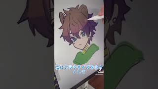 【超簡単】髪の塗り方メイキング #making #イラスト