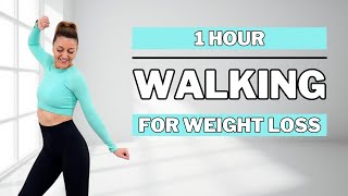 🔥1 HOUR WALKING WORKOUT for WEIGHT LOSS🔥ALL STANDING🔥NO JUMPING🔥KNEE FRIENDLY🔥