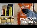 The Symphonies - painting a series of abstract pieces | Mario Henrique at the studio, 2024