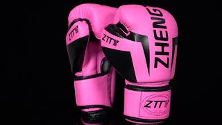 ZTTY Boxing Gloves PINK 1.0 Muay Thai Punching Bag MMA Pro Grade Sparring Training Fight Gloves-