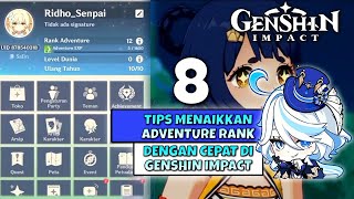 8 Tips Menaikkan Adventure Rank Dengan Cepat - Genshin Impact Tutorial