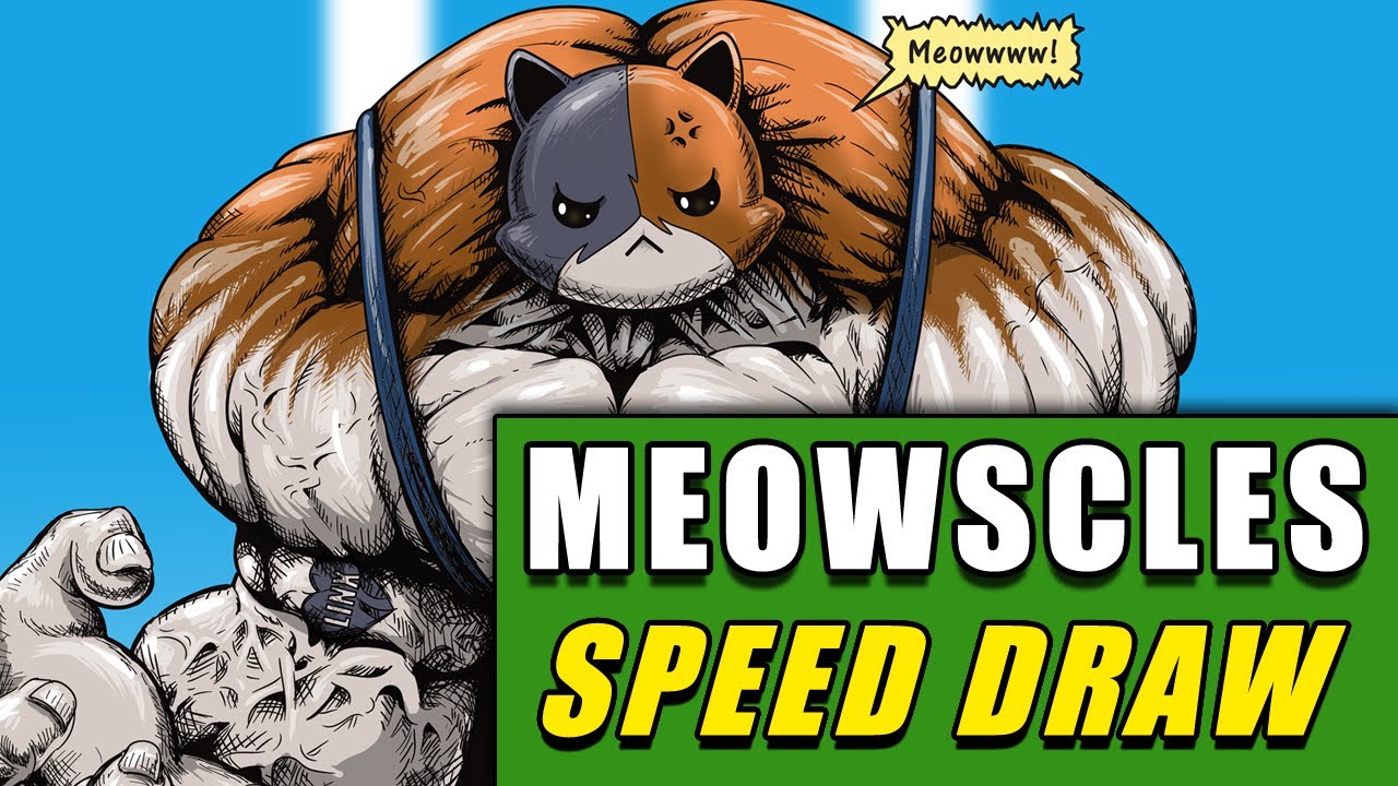 Drawing Meowscles From Fortnite Chapter 2 Season 2 | Speed Draw - YouTube