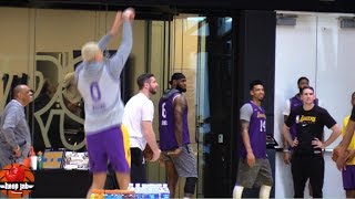 LeBron James, Anthony Davis & Kyle Kuzma Shooting Around After Practice. HoopJab NBA