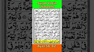 Surah Yasin (yaseen) Ayat- 56-62 ( Beautiful Quran Recitation ) ❤️🤲 #shorts #trending #quran #viral