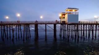 Oceanside Pier at Sunset Aerial Tour(4K footage)