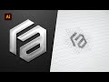 FA Monogram logo design using illustrator | Letter logo design tutorial | MJ Graphics