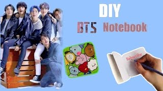 DIY BTS NOTEBOOK / How to make BTS mini  paper NOTEBOOK | craft for school #shorts