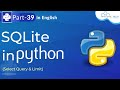 SQLite in Python | (Select Query & Limit) - Python Programming Tutorial #39
