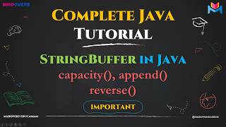 StringBuffer Class in Java Explained | capacity(), append(), reverse() Methods in Java