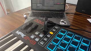 MPK249 setup with a MacBook Pro