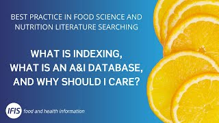 What is indexing, what is an A\u0026I database, and why should I care?