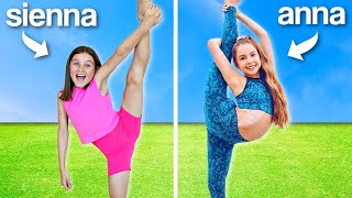 SWAPPING Lives with Anna McNulty for 24 Hours! *contortion challenge* | Family Fizz