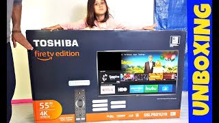 UNBOXING TOSHIBA FIRE TV 55 INCH 4K ULTRA HD TELEVISION  - TECH REVIEW