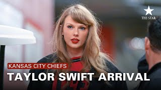 Taylor Swift Arrives at Arrowhead Stadium to Watch Boyfriend Travis Kelce Play Buffalo Bills