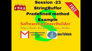 #23 Session -23#course #Core Java || FullStack #course # #StringBuffer#String Handling#predefined#