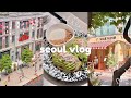 🇰🇷 seoul vlog | yeonndamdong café-hopping, language studying, kpop stores, package unboxings