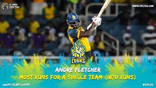 ANDRE FLETCHER MOST RUNS FOR A SINGLE TEAM | #CPL20 #AndreFletcher #StLuciaZouks #SLZInFocus