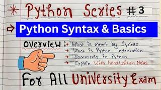 Understanding Python Syntax: A Beginner's Guide | Python Programming | Code Hacker