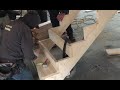 Off Grid Cabin in the Woods   Part 7   Putting in the Stairs and Trim work