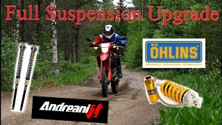 Honda CRF300 Full Suspension Upgrade. Day 1 of testing. Öhlins rear / Andreani misano evo front.