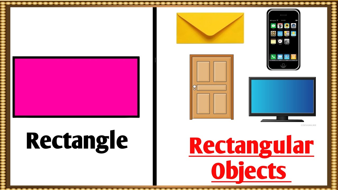 Rectangle Objects For Kids Photojaanic Shapes Poster For Kids Learning