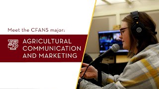 Study Agricultural Communication and Marketing