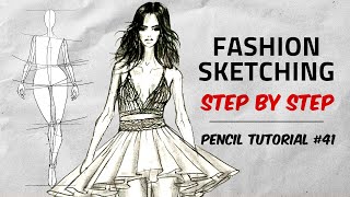 Fashion Sketching: How to Draw a Stylish Model with Pencil | Step-by-Step Tutorial