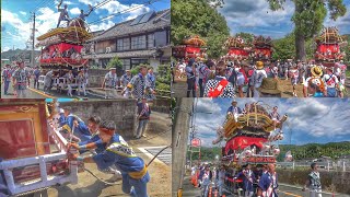 2024.8.15 浜松市 天竜区 山東 八幡神社 祭典 宮入り など(南栄連·山王連·相生連·八幡連)