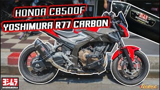 เสียงท่อ Yoshimura R77 Slip-On สำหรับ Honda CB500F 2019 - [Dr.Bike]