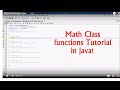 Java Programming- How to use math class functions or methods tutorial
