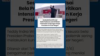 Seskab Disentil seusai Bela Prabowo soal Kritikan Intensitas Kunjungan Kerja Presiden ke Luar Negeri