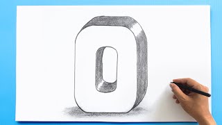 3D Letter Drawing - O