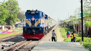 Chilahati Bound Intercity Train 765/Up Nilsagor Express Passing With American Made New Locomotive