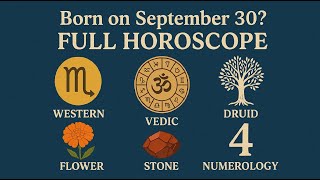 Born on September 30? Full Horoscope: Western, Vedic, Druid, Flower, Stone & Numerology