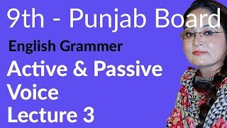 9th Class English Grammar Portion Active U0026 Passi Doovi