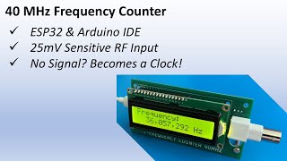 ESP32 Frequency Counter Tutorial (40 MHz Range + RF Preamp)