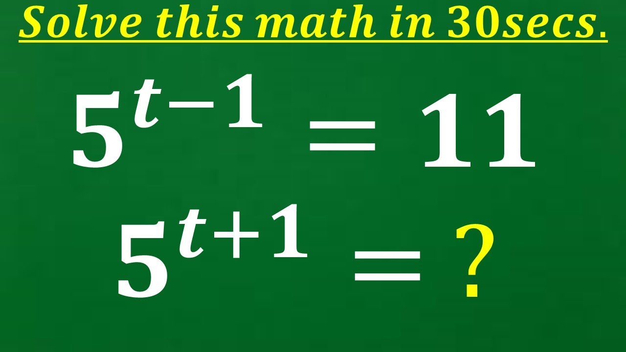 Algebra Math Can You Solve This Math In 30seconds Youtube