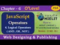 #14 #chapter6 #olevel #JavaScript about logical operators in Hindi #operators #logical