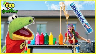 Crazy Coke and Mentos Challenge! Science Experiment for kids to do at home!