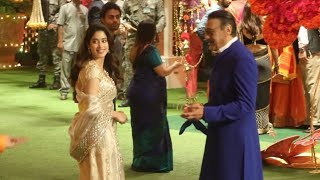 Jhanvi Kapoor With Jackie Shroff Arrives At Mukesh Ambani Ganpati | Ambani Ganesha 2023